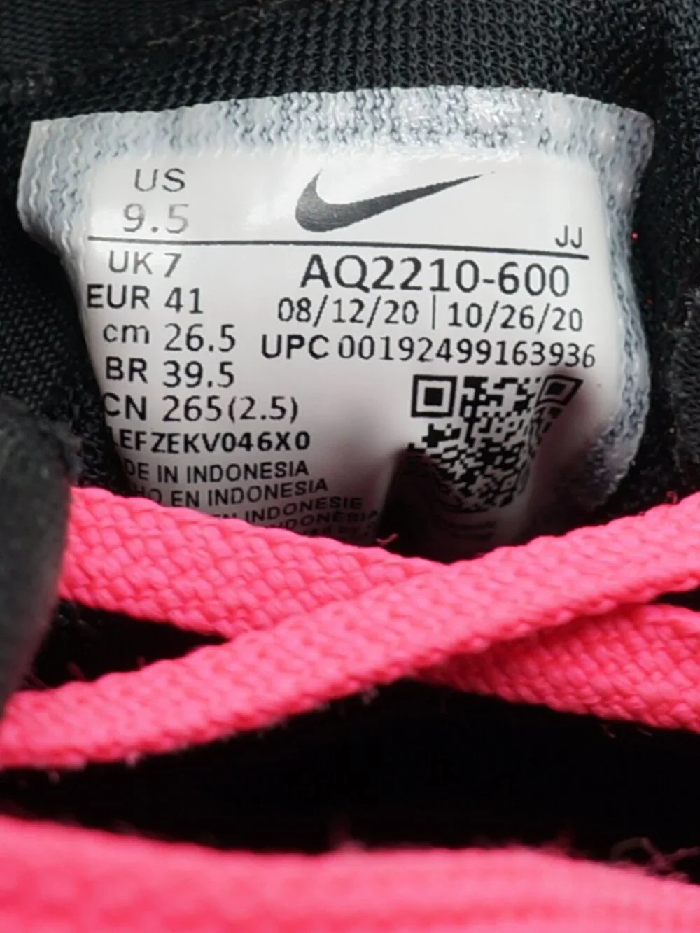 Nike Air Zoom Pegasus 36 Pink Blast Running Shoes Women's Size 9.5